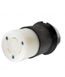 Burny Clavija Twist Lock, 30A, 250V, NEMA L6-30R, Negro/Blanco