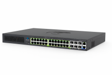 Switch Cambium Networks MXEX3030MXPA10, 24 Puertos 2.5G Ethernet 100/1000/2500 24 x PoE+/PoE++ 2160W, 6 Puertos QSFP28, 420 Gbit/s, 32000 Entradas, Administrado