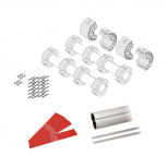 Came Kit de Mástil para Barrera GARD8-ARM, Rojo/Plata - para barreras GARD8