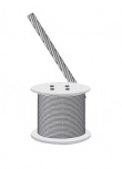 Camesa Bobina de Cable de Acero, 1/8", 100 Metros, Galvanizado