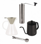 Casa Litus Kit Cafetera de Goteo 83456, 500ml, Negro/Acero Inoxidable - Incluye Jarra/Molino/Cuchara