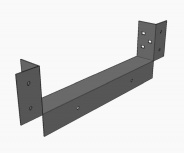 Charofil Conector de Escalera de Aluminio a Tablero, Peralte 3 1/4", Ancho 12"