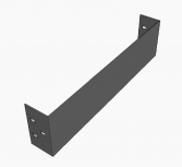Charofil Placa de Cierre para Escalera de Aluminio, Peralte 3 1/4", Ancho 12"