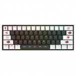 Teclado Checkpoint KX-400-AK, Teclado Mecánico, Red Switch,  Alámbrico, Negro/Blanco (Inglés)