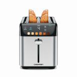 Chefman Tostador RJ31-SS-T-LSR, 4 Rebanadas, Negro/Plata