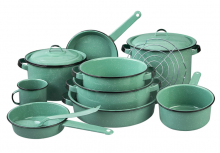 Cinsa Batería de Cocina Yaqui, Acero Vitrificado, Antiadherente, 13 Piezas