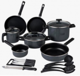 Cinsa Batería de Cocina Duramax, Acero Vitrificado, Antiadherente, 20 Piezas