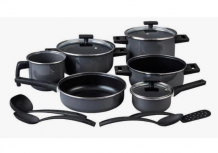 Cinsa Batería de Cocina Duramax, Acero Vitrificado, Antiadherente, 13 Piezas