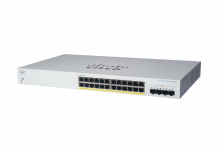 Switch Cisco Gigabit Ethernet Business 220, 24 Puertos PoE 10/100/1000 + 4 Puertos SFP, Full PoE 382W, 56 Gbit/s, 8.192 Entradas - Administrable