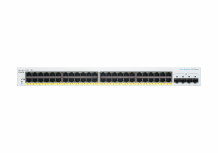 Switch Cisco Gigabit Ethernet Business CBS220, 48 Puertos PoE 10/100/1000 + 4 Puertos SFP, 382W,104 Gbit/s, 8.192 Entradas - Administrable  image