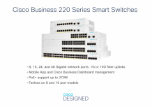 Switch Cisco Gigabit Ethernet Business CBS220, 48 Puertos PoE 10/100/1000 + 4 Puertos SFP, 382W,104 Gbit/s, 8.192 Entradas - Administrable  image