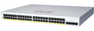 Switch Cisco Gigabit Ethernet Business CBS220, 48 Puertos 10/100/1000Mbps + 4 Puertos SFP, 104 Gbit/s, 8192 Entradas - Administrable