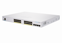 Switch Cisco Gigabit Ethernet Business 250, 24 Puertos PoE 10/100/1000Mbps + 4 Puertos SFP, 370W, 56 Gbit/s, 8000 Entradas - Administrable
