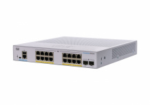 Switch Cisco Gigabit Ethernet Business 350, 16 Puertos PoE+ 10/100/1000Mbps + 2 Puertos SFP, 36Gbit/s, 16.000 Entradas - Administrable