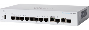 Switch Cisco Gigabit Ethernet Business 350, 8 Puertos SFP PoE 10/100/1000 + 2 Puertos Gigabit Combo RJ45/SFP, 65W, 20 Gbit/s, 16.000 Entradas - Administrable