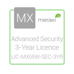 Cisco Meraki Licencia de Seguridad Avanzada y Soporte, 1 Licencia, 3 Años, para MX65W