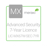 Cisco Meraki Licencia de Seguridad Avanzada y Soporte, 1 Licencia, 7 Años, para MX67W image