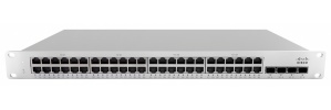 Switch Cisco Meraki Gigabit Ethernet MS210-48FP, 48 Puertos PoE 1GbE + 4 Puertos 1GbE SFP, Full PoE 740W, 176 Gbit/s, 32.000 Entradas - Administrable ― Requiere trámite de NOM, causando tiempo de entrega extendido