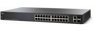 Switch Cisco Fast Ethernet SF220-24P PoE 180W, 24 Puertos 10/100Mbps + 2 Puertos SFP, 8.8 Gbit/s, 8192 Entradas - Administrable