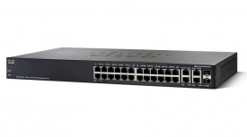 Switch Cisco Fast Ethernet SF300, 24 Puertos 10/100Mbps + 2 Puertos 10/100/1000Mbps, 12.8Gbit/s, 16.000 Entradas – Administrable