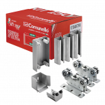 Comunello Kit de Montaje 19912324 para Puerta Deslizable, Acero Galvanizado
