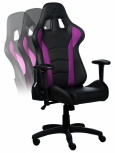 Cooler Master Silla Gamer Caliber R1, hasta 150Kg, Negro/Púrpura - Imagen adicional 2