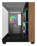 Gabinete Cooler Master Elite 481 Wood, Mini-Tower, Micro-ATX/Mini-ITX, USB 3.0, sin Fuente, 3 Ventiladores Instalados, Negro - Imagen adicional 1