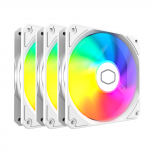 Ventilador Cooler Master MF120 LITE, 3x 120mm, 1750RPM, ARGB, Blanco