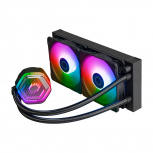 Cooler Master MasterLiquid 240 Atmos Enfriamiento Líquido para CPU, 2x 120mm, hasta 2500RPM, Negro 