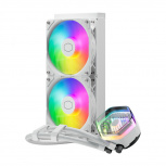 Cooler Master MasterLiquid 240 ATMOS White AIO Enfriamiento Líquido para CPU, 2x 120mm, hasta 2500RPM, Blanco 