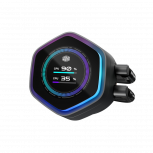 Cooler Master MasterLiquid Atmos II LCD Enfriamiento Líquido para CPU, 2x 120mm, hasta 2500RPM, Negro - Imagen adicional 1