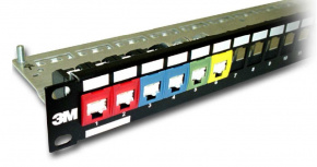 Corning Panel de Parcheo Cat6, 24 Puertos RJ-45, 1U