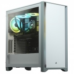 Gabinete Corsair 4000D con Ventana, Midi-Tower, ATX/EATX/micro ATX/Mini-ITX, USB 3.0, sin Fuente, Blanco