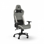 Corsair Silla Gamer T3 RUSH, hasta 120Kg, Gris/Blanco