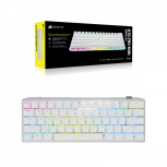 Teclado Gamer Corsair K70 PRO MINI WIRELESS 60%, Teclado Mecánico, Switch Cherry MX Red, Inalámbrico, Blanco (Inglés) - Imagen adicional 8