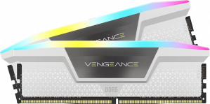 Kit Memoria RAM Corsair Vengeance RGB DDR5, 5200MHz, 32GB (2 x 16GB), CL40, XMP, Blanco