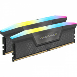 Kit Memoria RAM Corsair Vengeance RGB DDR5, 5200MHz, 32GB (2 x 16GB), CL40, Gris