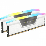 Kit Memoria RAM Corsair Vengeance RGB DDR5, 5200MHz, 64GB (2 x 32GB), CL40, XMP, Blanco