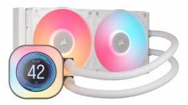 Corsair iCUE LINK TITAN 240 RX LCD Enfriamiento Líquido para CPU, 2x 120mm, hasta 2100RPM, Blanco 