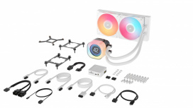 Corsair iCUE LINK TITAN 240 RX LCD Enfriamiento Líquido para CPU, 2x 120mm, hasta 2100RPM, Blanco  image