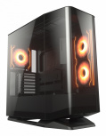 Gabinete Cougar FV270 RGB, Midi-Tower, ATX/CEB/EATX/Micro-ATX/Mini-ITX, USB 3.0, sin Fuente, 4 Ventiladores Instalados, Negro ― Abierto