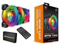 Kit Ventilador Cougar Vortex RGB SPB, 120mm, 600 - 1500RPM, Negro - incluye 3 Ventiladores y Control