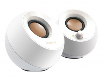 Creative Labs Bocina para Computadora Pebble, Alámbrico, 2.0, 4.4W RMS, Blanco - 2 Piezas