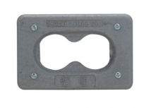Crouse-Hinds Tapa para Pared DS23G, 2 Puertos, 1 Pieza, Plata