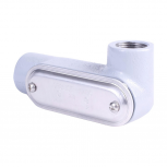 Crouse-Hinds Caja Condulet LR-107 CG, 2 Puertos, 4", Aluminio