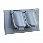 Crouse-Hinds Tapa para Pared TP7207, 2 Puertos, Gris