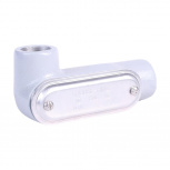Crouse Hinds Domex Caja Condulet LR-87 CG, 2 Puertos, 3", Aluminio