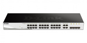 Switch D-LINK Gigabit Web Smart DGS-1210-28, 10/100/1000Mbps, 56Gbit/s, 24 Puertos + 4x SFP, 16.000 Entradas