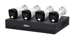 Dahua Kit de Vigilancia DH-KIT/XVR1B04-I/T/4-HFW1209CN-A-LED-0280B de 4 Cámaras CCTV Bullet con Grabadora de 4 Canales