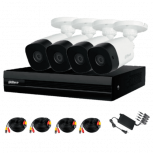 Dahua Kit de Vigilancia DH-KIT/XVR1B08-I/4-B1A21N-0360B de 4 Cámaras CCTV Bullet con Grabadora de 8 Canales